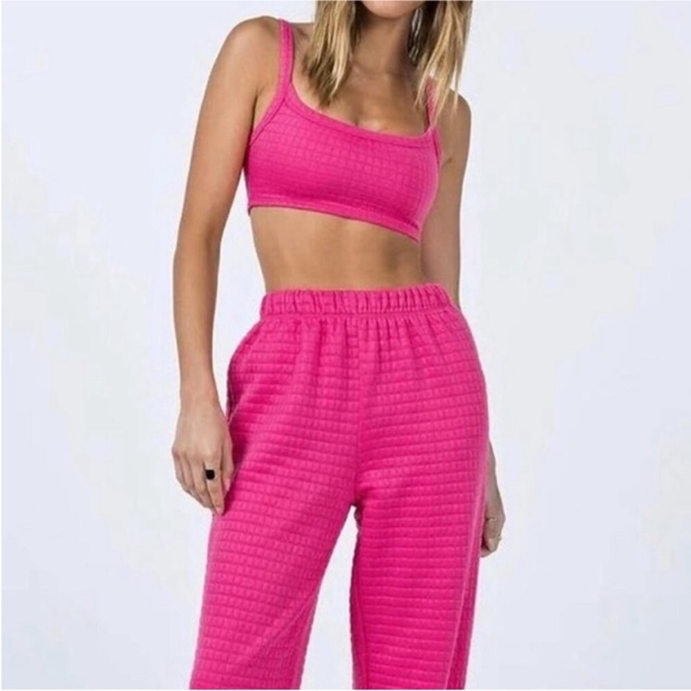 Princess Polly Pink Arabella Two-Piece Set Bralette Joggers